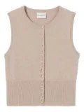Claudie Pierlot button-up knitted top - Neutrals
