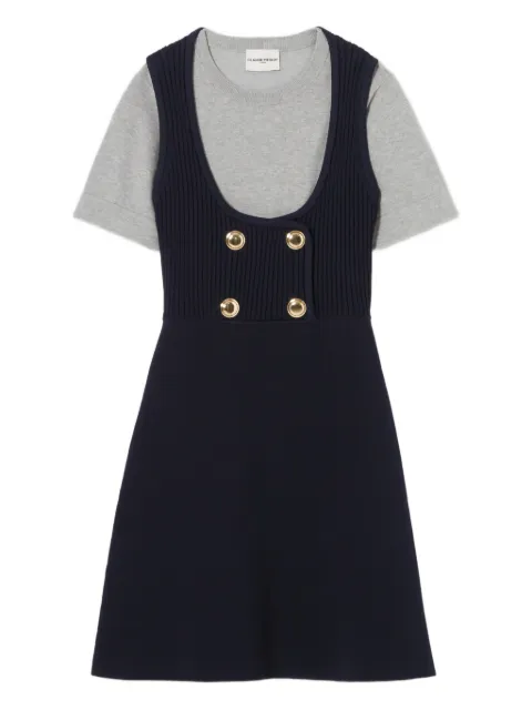 Claudie Pierlot buttoned knitted mini dress