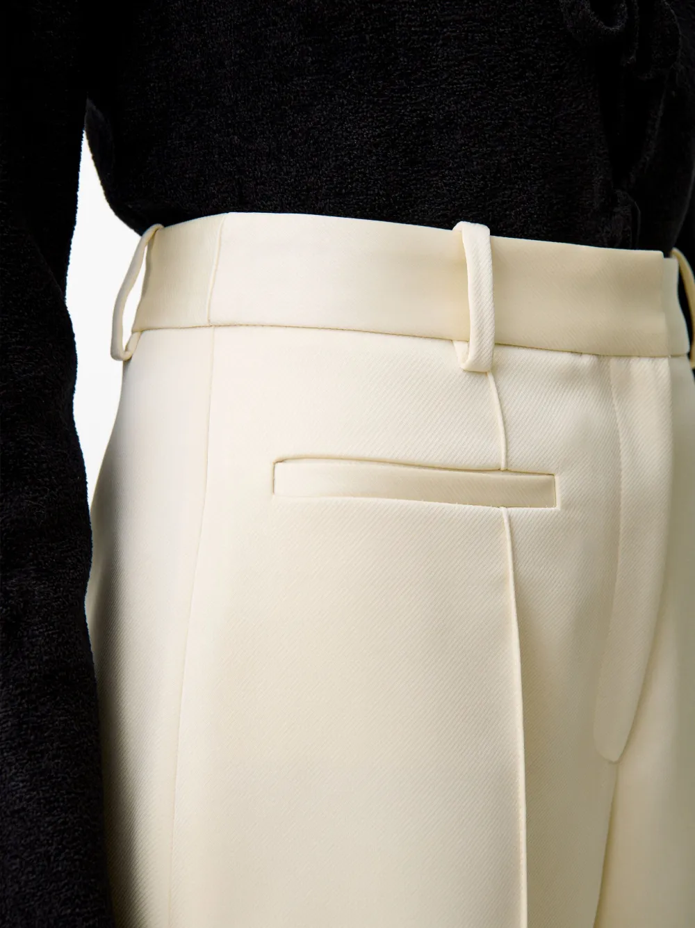 Claudie Pierlot Plooibroek met wijde pijpen Wit