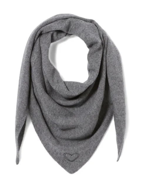 Claudie Pierlot heart-embroidered knitted scarf