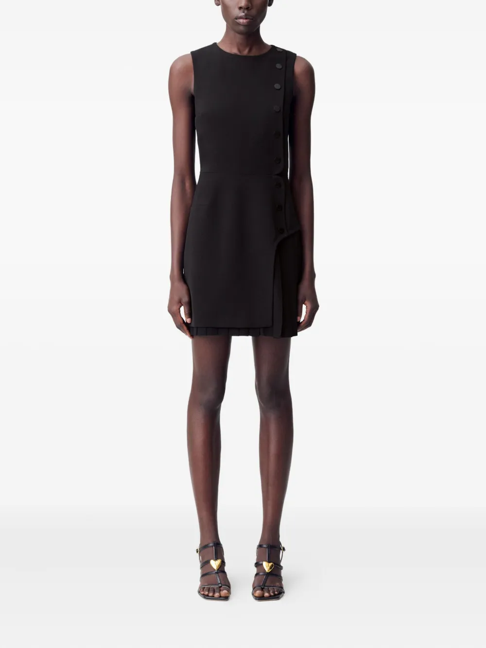 Claudie Pierlot Jurk met knoopdetail - Zwart