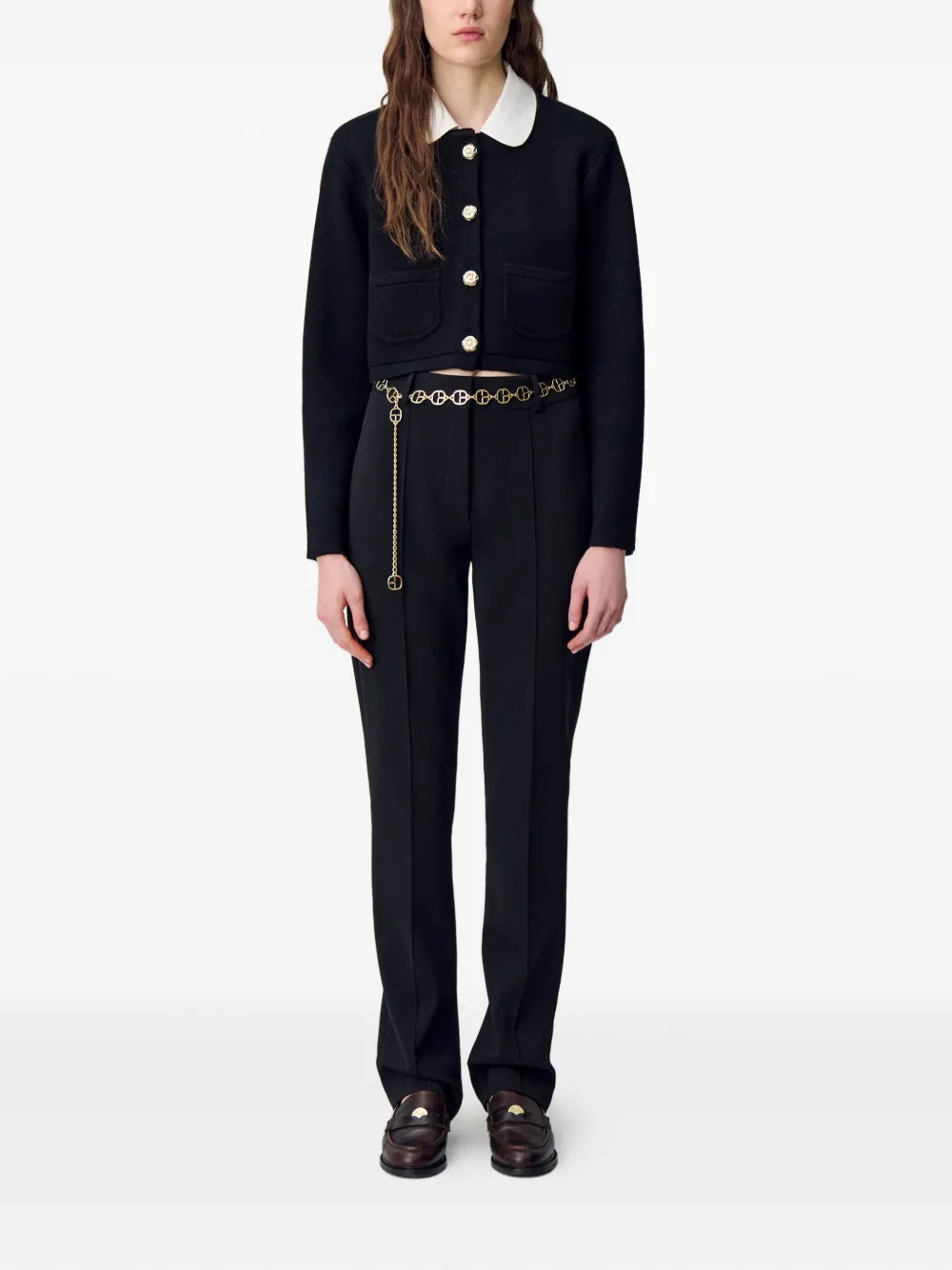 Claudie Pierlot Geplooide broek - Zwart