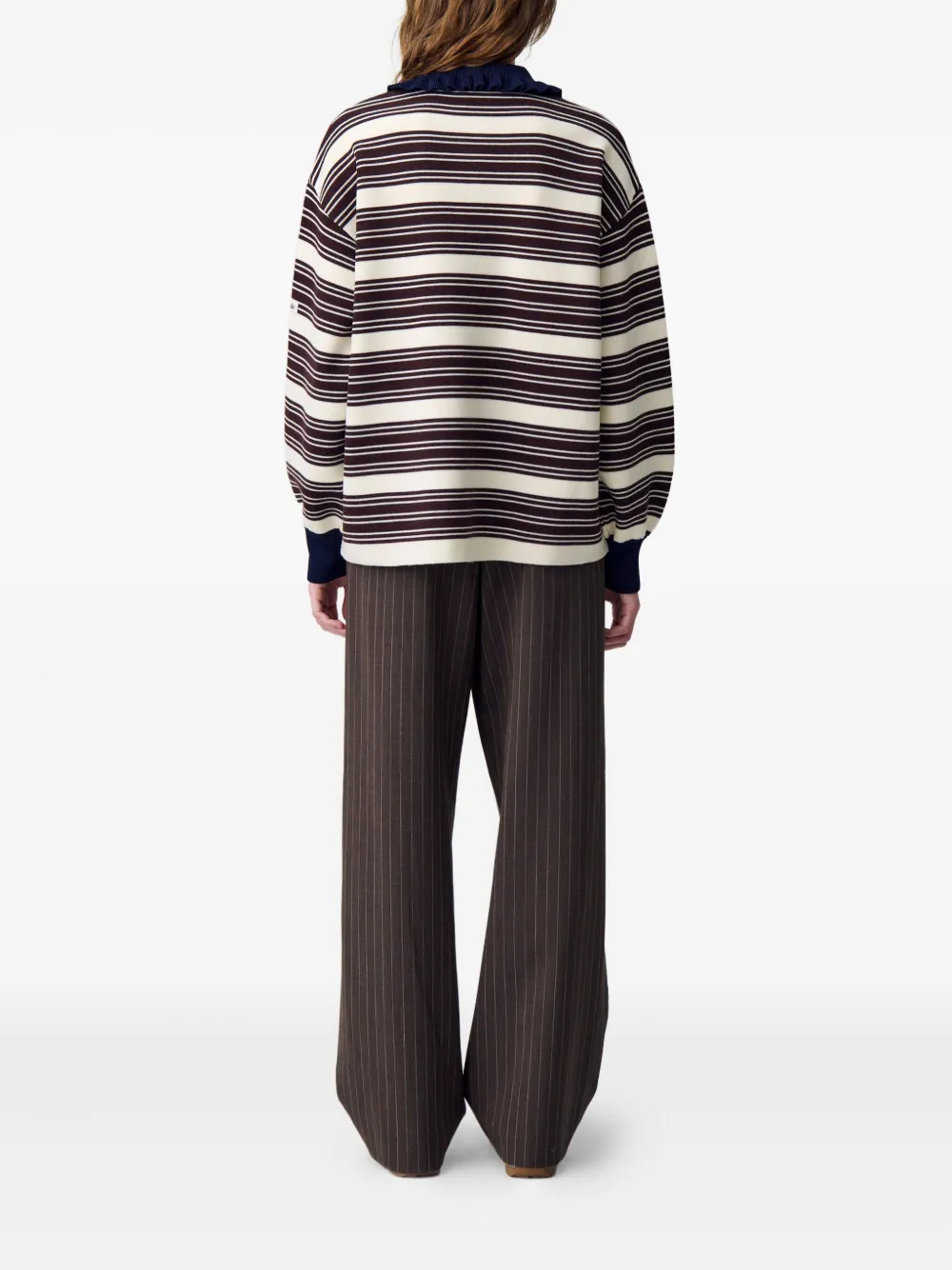Claudie Pierlot Gestreepte polotop Bruin