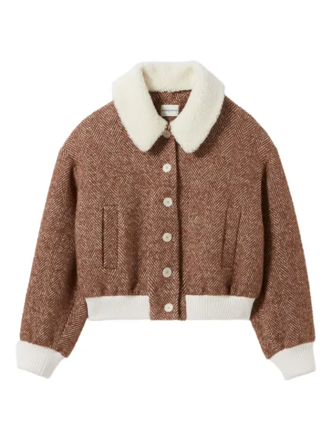 Claudie Pierlot Jaqueta bomber espinha de peixe