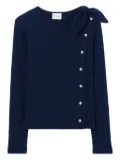 Claudie Pierlot tie-neck button-fastening top - Blue