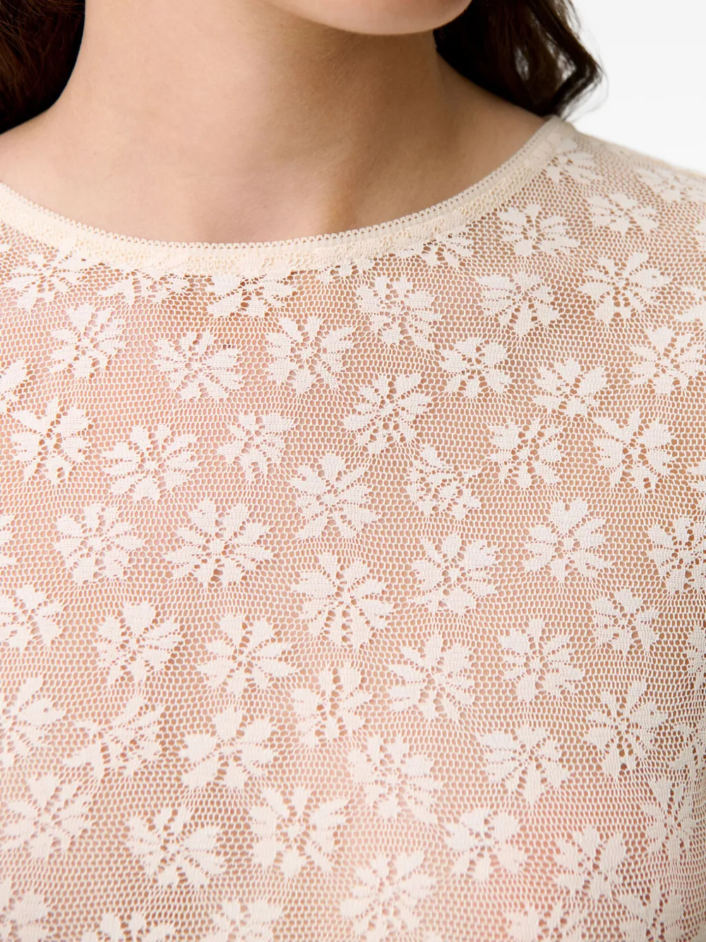 Claudie Pierlot Kanten top met bloemenprint Roze