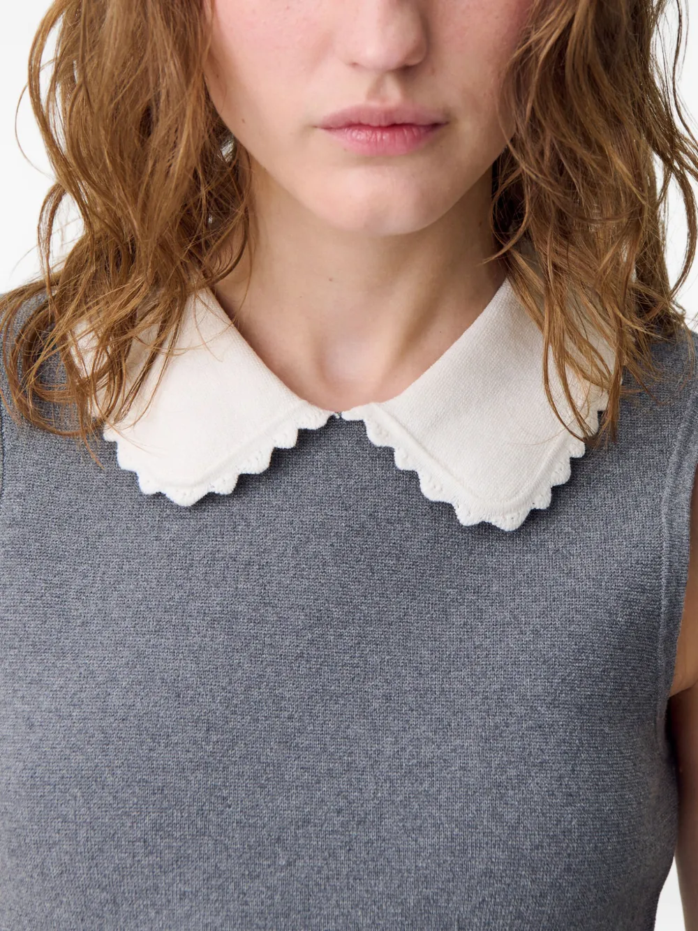 Claudie Pierlot Mini-jurk met Peter Pan kraag Grijs