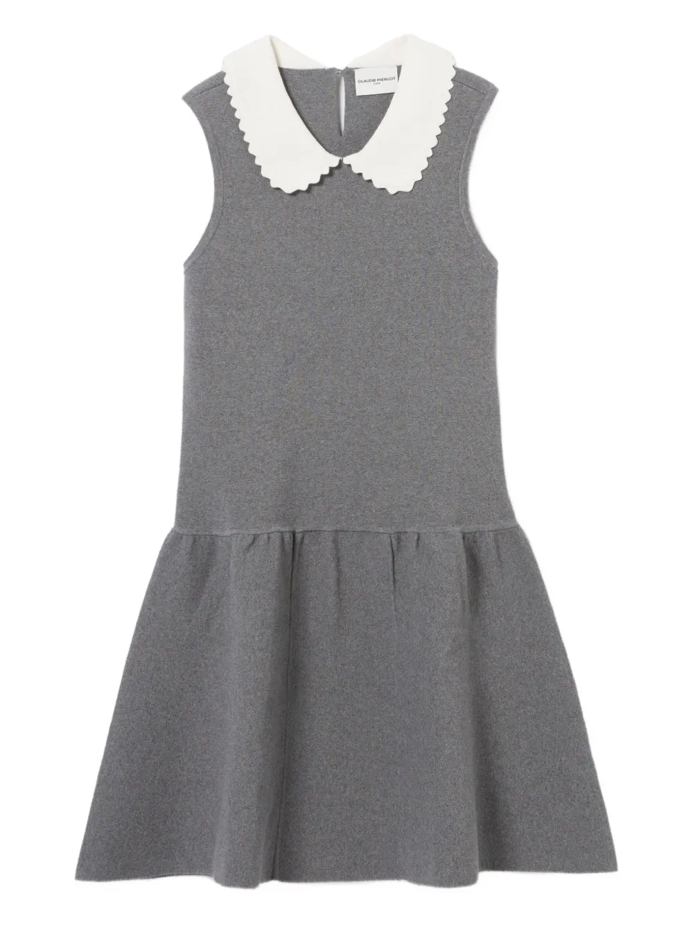 Claudie Pierlot ピーターパンカラー ミニドレス - グレー Claudie Pierlot ピーターパンカラー ミニドレス - グレー