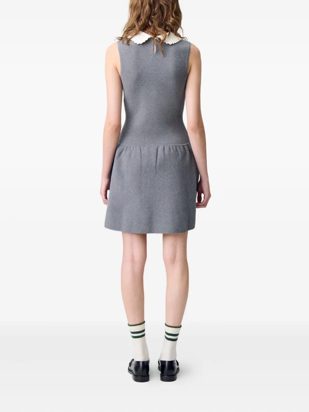 Claudie Pierlot Mini-jurk met Peter Pan kraag Grijs