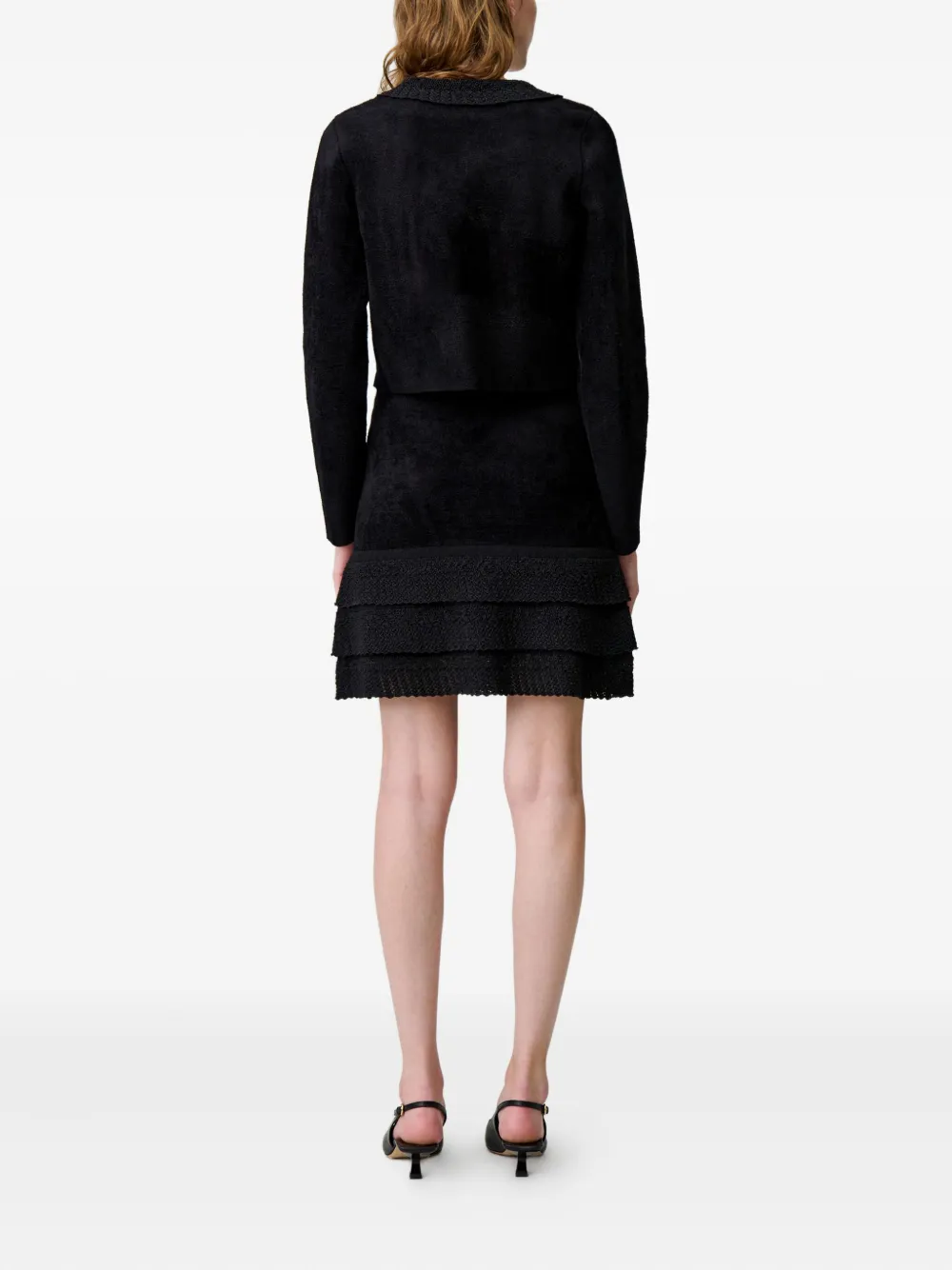 Claudie Pierlot Mini-rok met franje Zwart