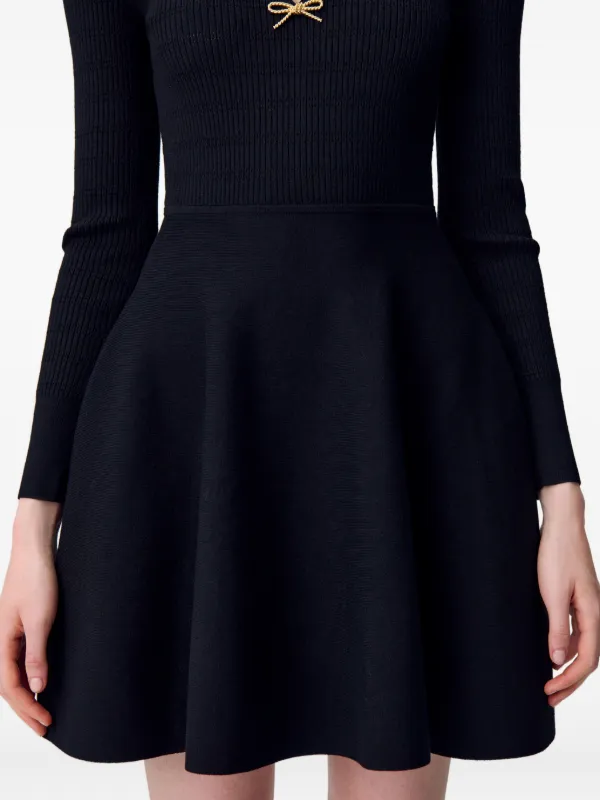 long sleeve skater dress formal Navy Blue One-Shoulder Formal Evening Dress - Size 16 main image 1