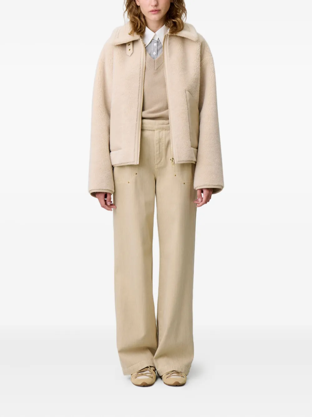 Claudie Pierlot high-neck zip-front coat | Single Breasted Coats | Image 2