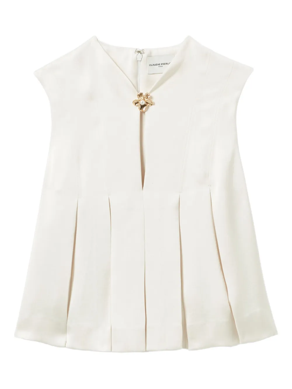 Claudie Pierlot Top a fiori - Bianco