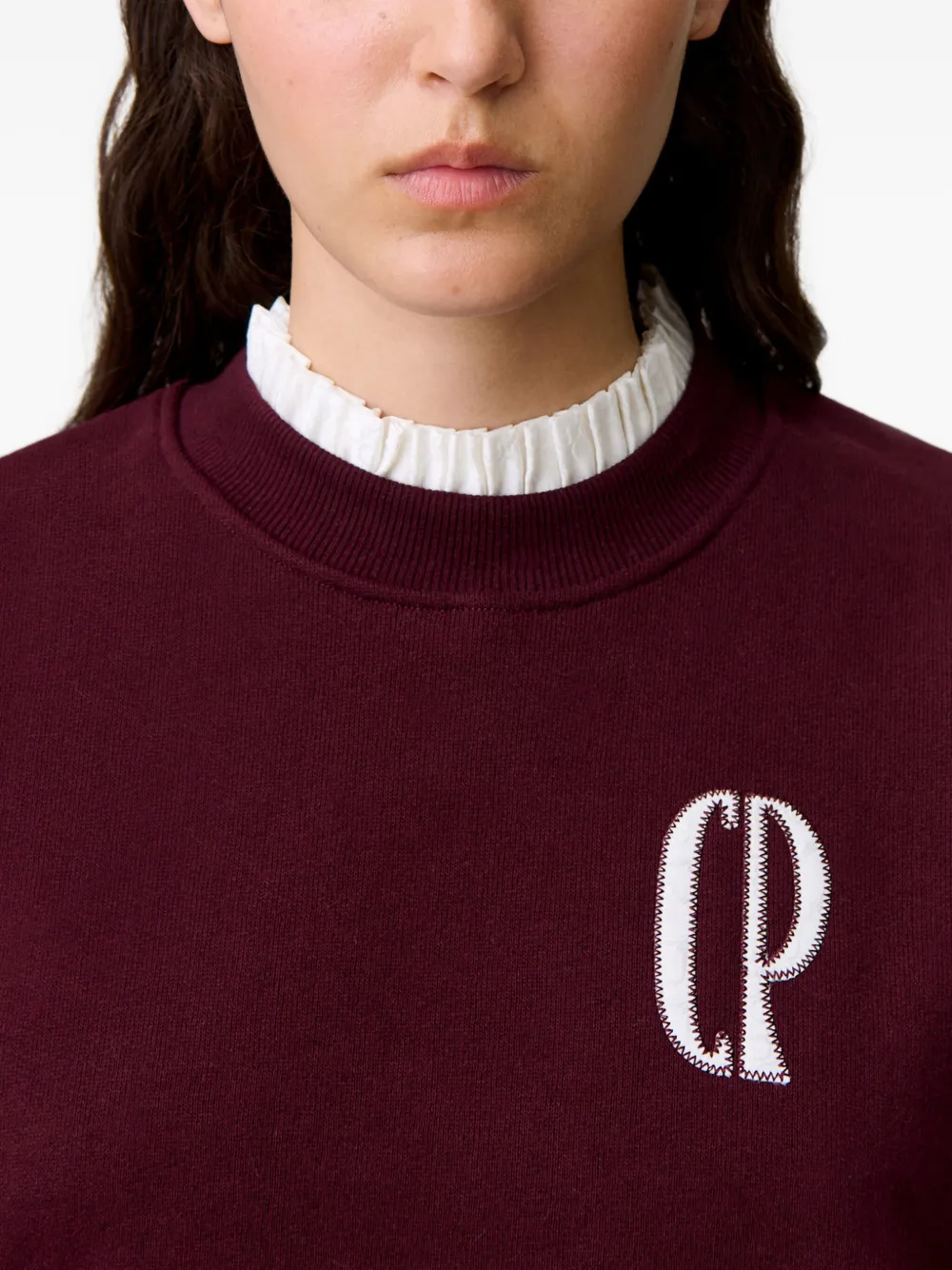 Claudie Pierlot Sweater met logopatch Rood