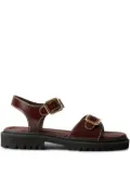 Claudie Pierlot double-buckle strap sandals - Brown