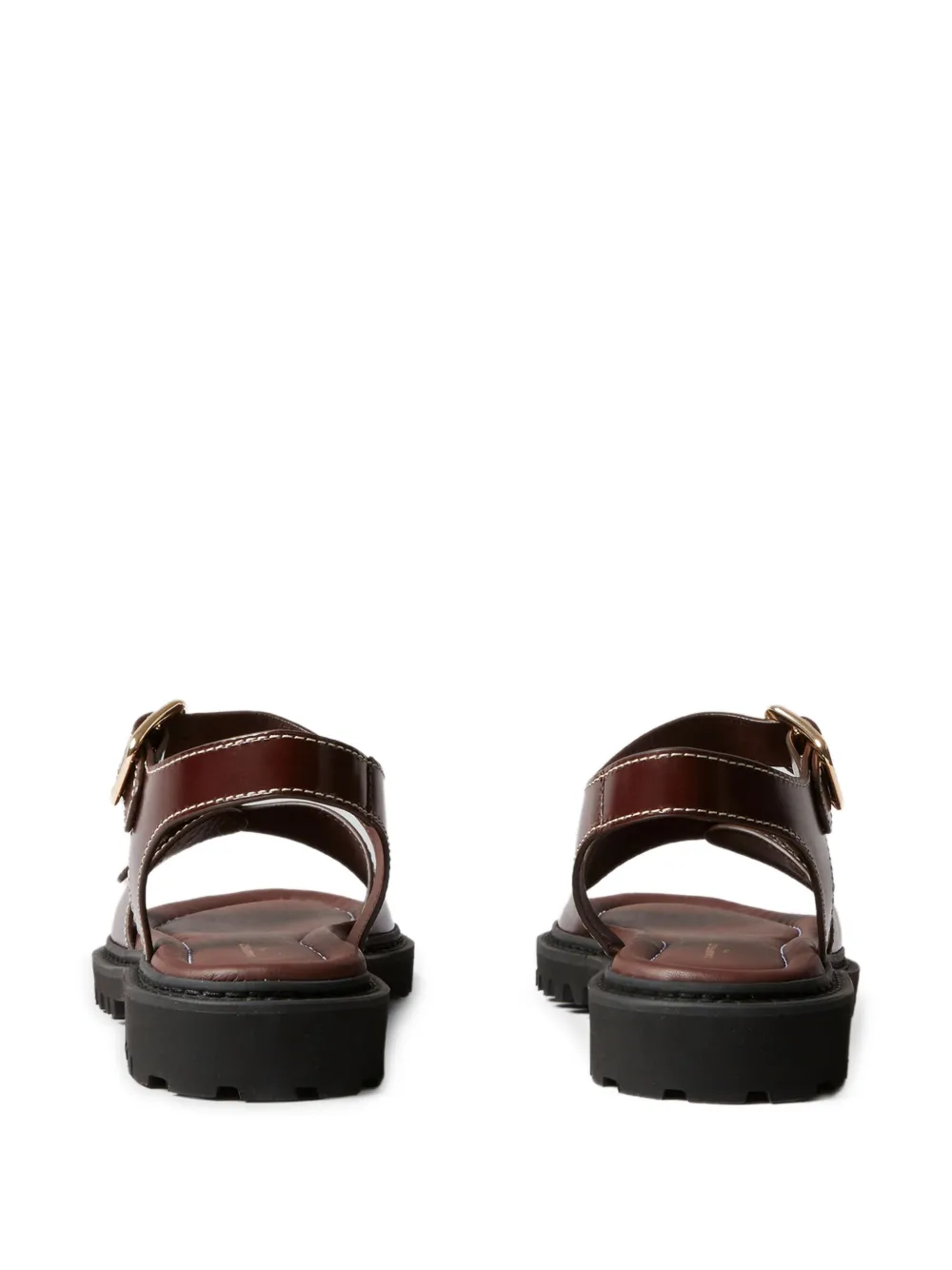 Claudie Pierlot double-buckle strap sandals Brown