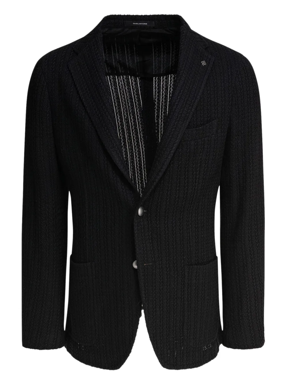 Tagliatore knitted two-button jacket Zwart