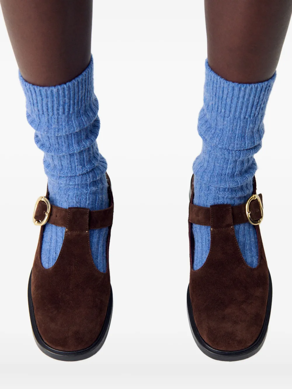 Claudie Pierlot Loafers met T-bandje Bruin