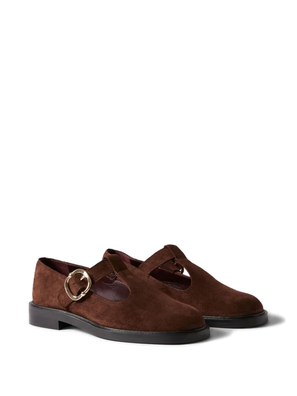 Claudie Pierlot Loafers met T-bandje - Bruin