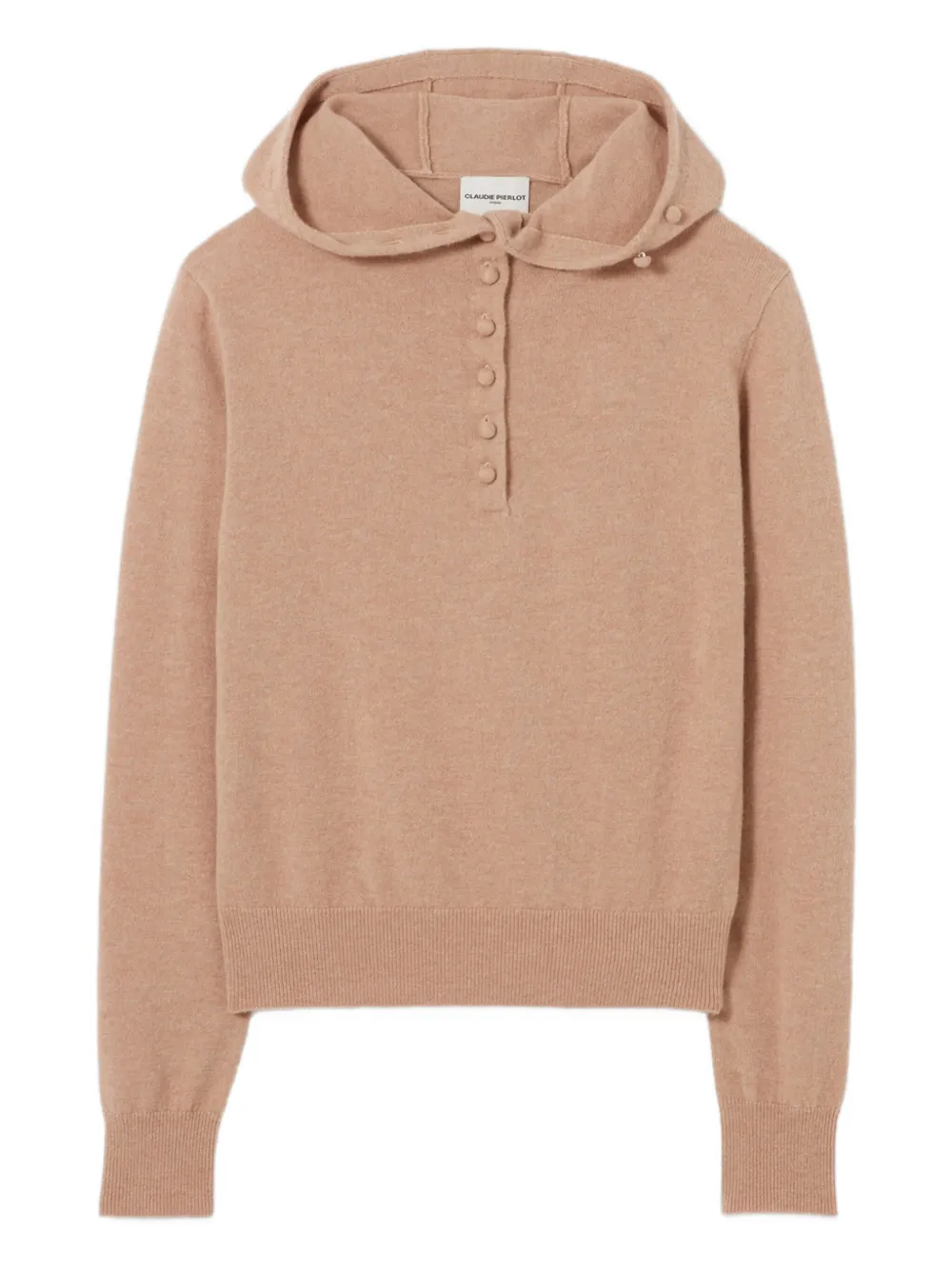 Claudie Pierlot Geknöpfter Hoodie - Nude