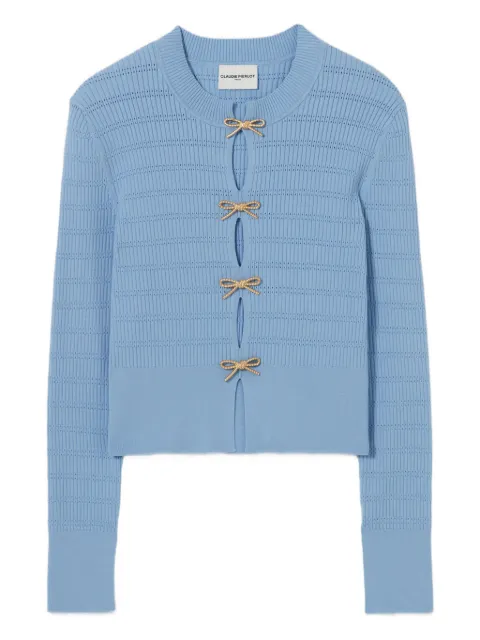 Claudie Pierlot bow-detail ribbed jumper