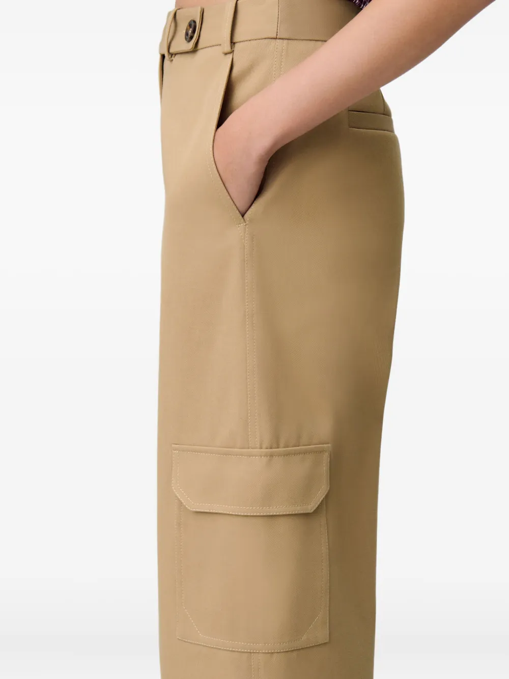 Wide-Leg Straight Cargo Trousers