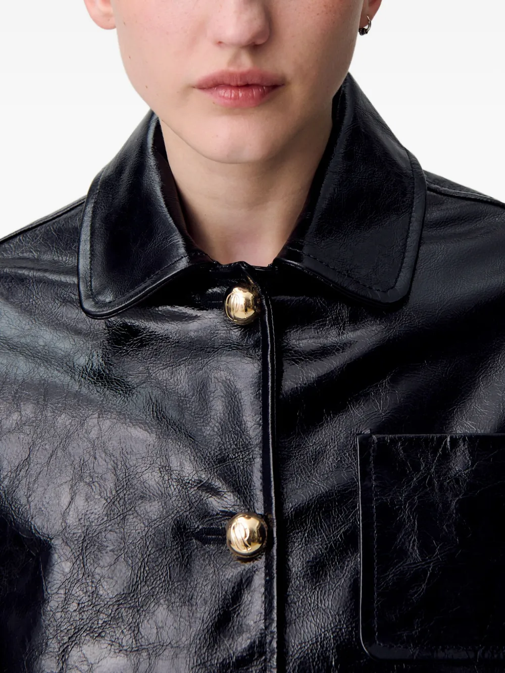 Claudie Pierlot Button-up jack Zwart