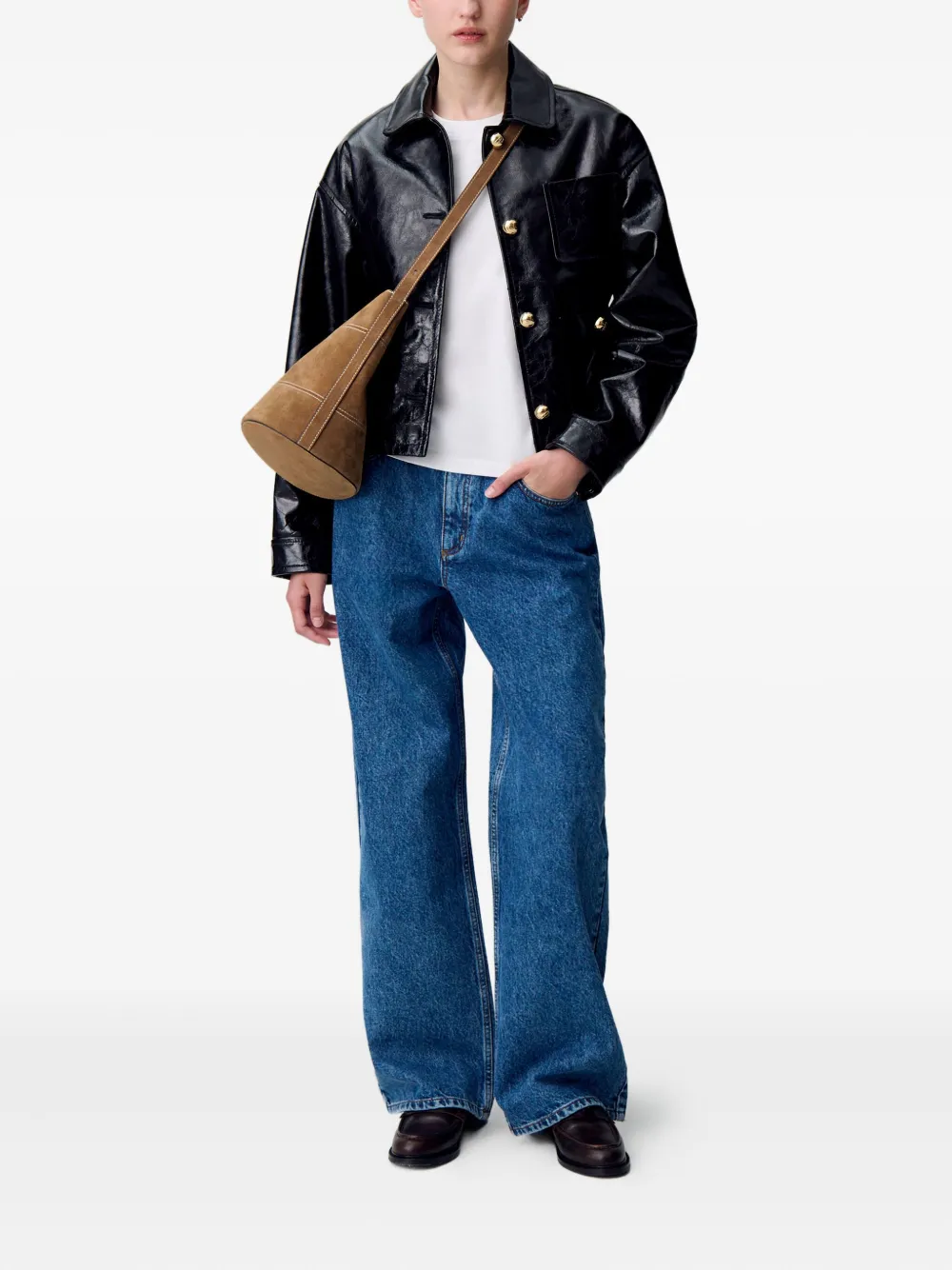 Claudie Pierlot Button-up jack Zwart