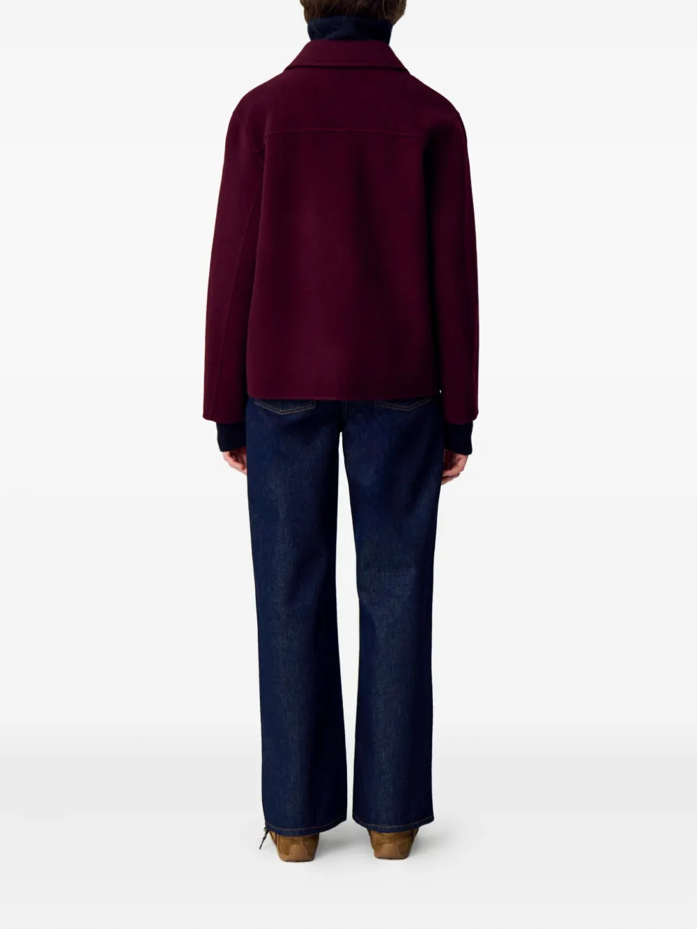 Claudie Pierlot Jas met enkele rij knopen Paars