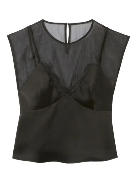 Claudie Pierlot lace-trimmed satin top