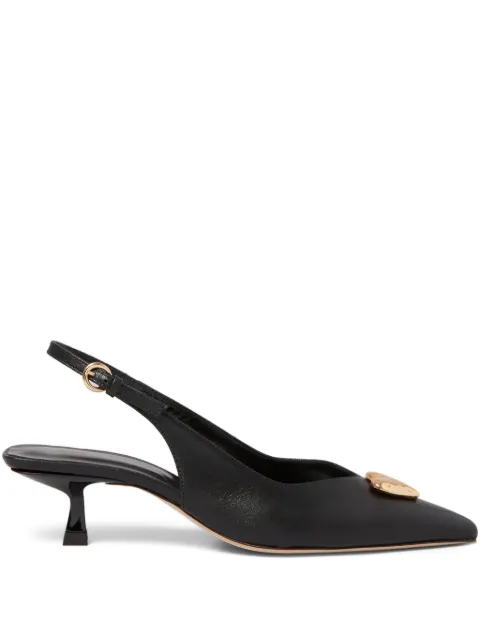 Claudie Pierlot slingback-pumps med hjerteudsmykning