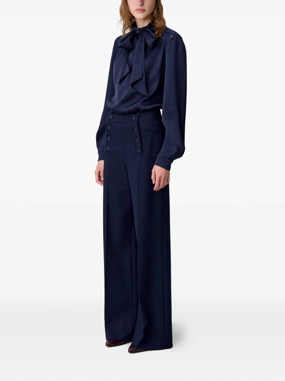 Claudie Pierlot Blouse met strikdetail Blauw