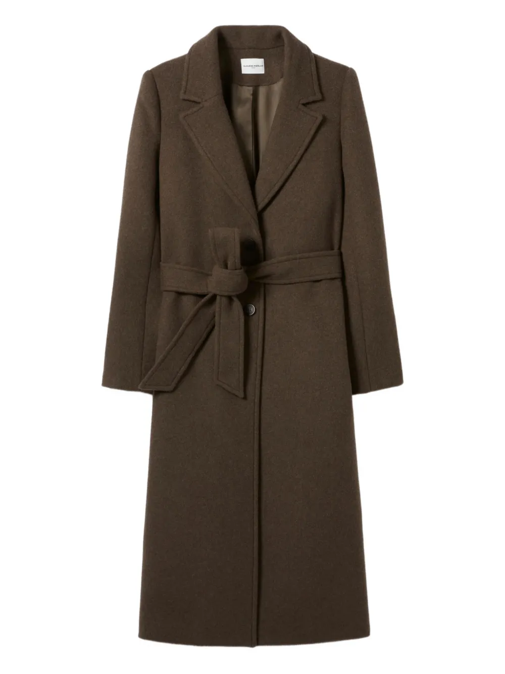 Claudie Pierlot Cappotto in lana con cintura - Verde