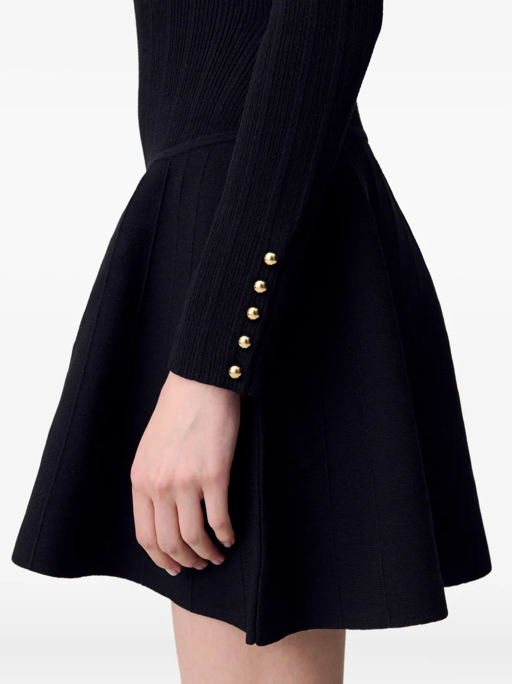 Claudie Pierlot Flared mini-jurk Zwart