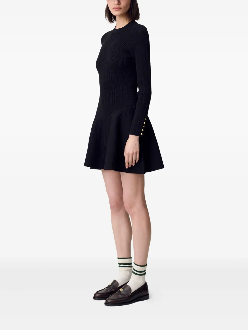 Claudie Pierlot Flared mini-jurk Zwart