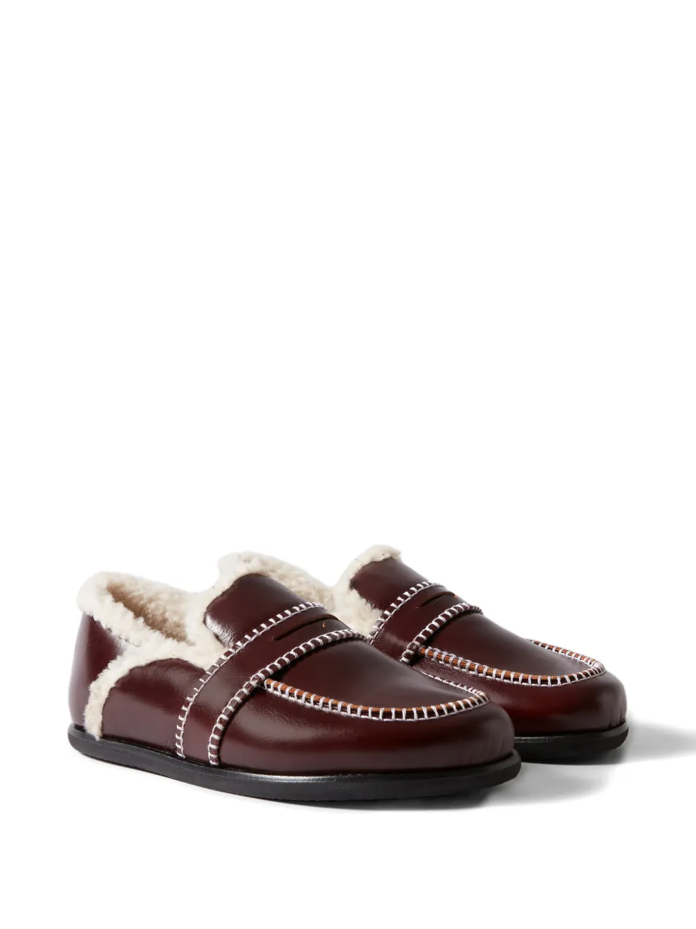 Claudie Pierlot Muiltjes met contrasterend stiksel Rood