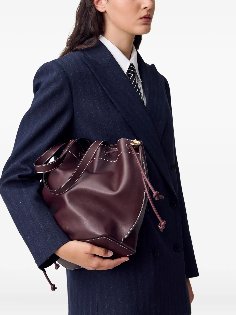 Claudie Pierlot Leren shopper - Rood