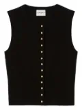 Claudie Pierlot button-up knitted top - Black