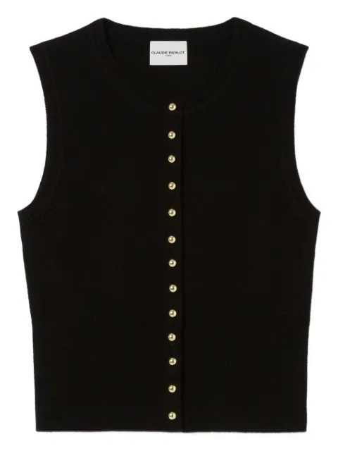 Claudie Pierlot button-up knitted top