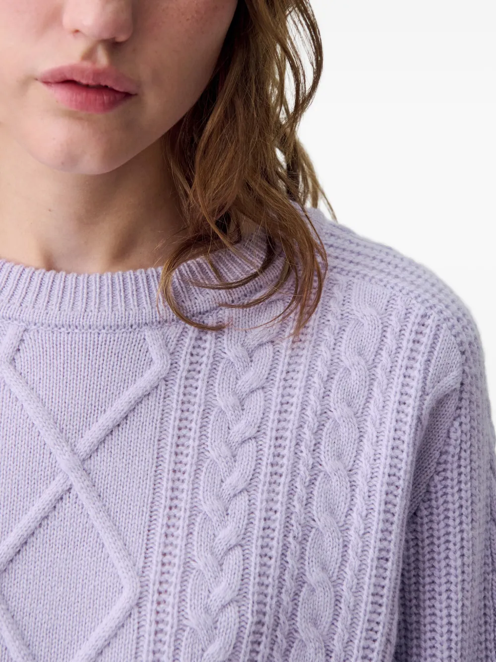 Claudie Pierlot Kabelgebreide trui Paars