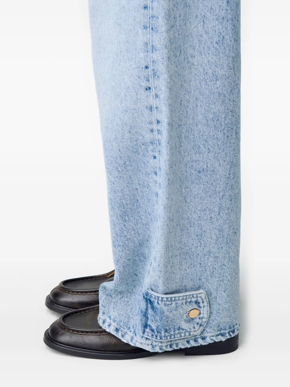 Claudie Pierlot Jeans met vijf zakken en acid-wassing Blauw