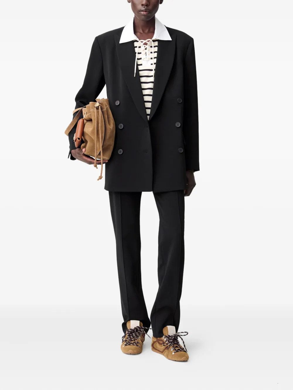 Claudie Pierlot Blazer met dubbele rij knopen Zwart