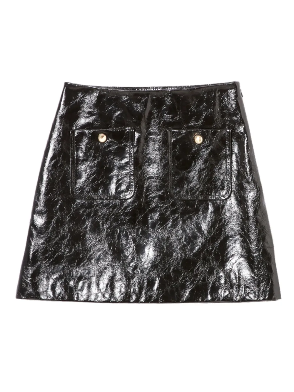 Claudie Pierlot pocket-detail leather skirt – Black