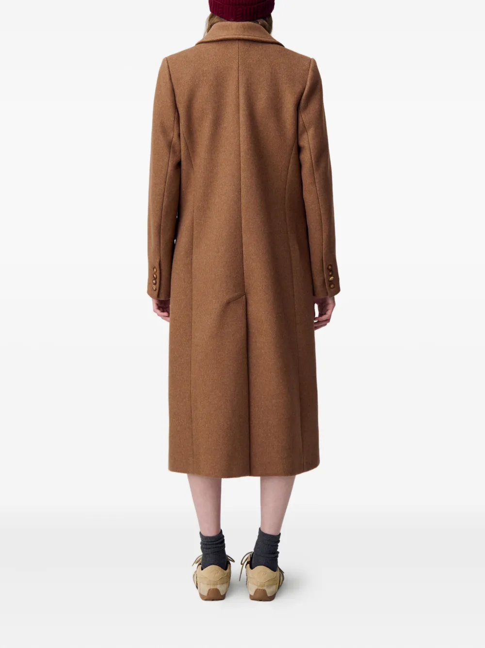 Claudie Pierlot Jas met enkele rij knopen Beige