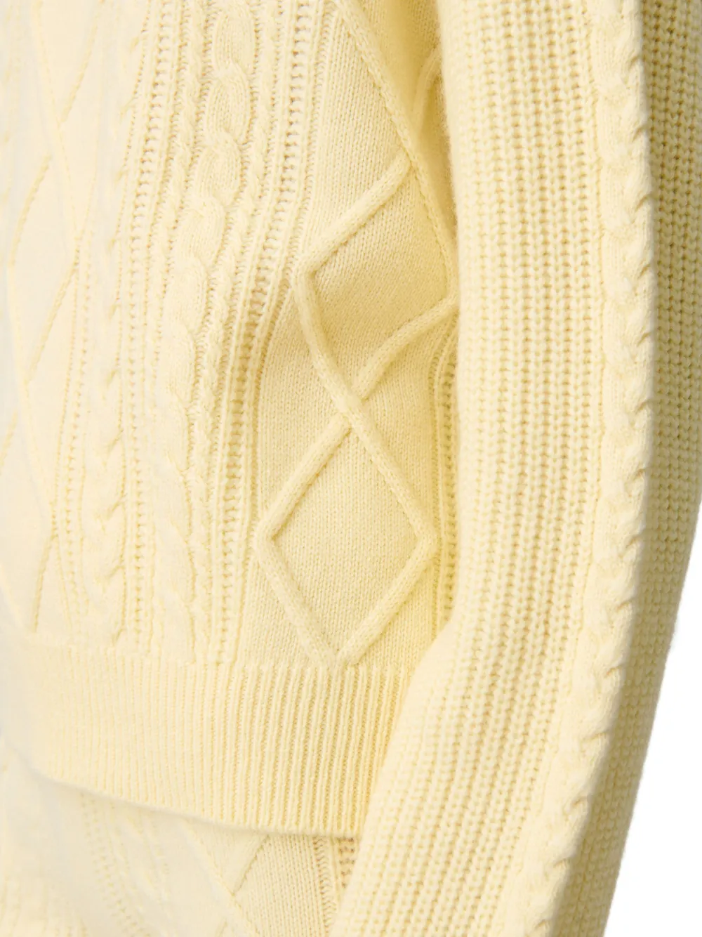 Claudie Pierlot Kabelgebreide trui Geel