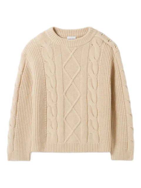 Claudie Pierlot cable-knit button-detail sweater