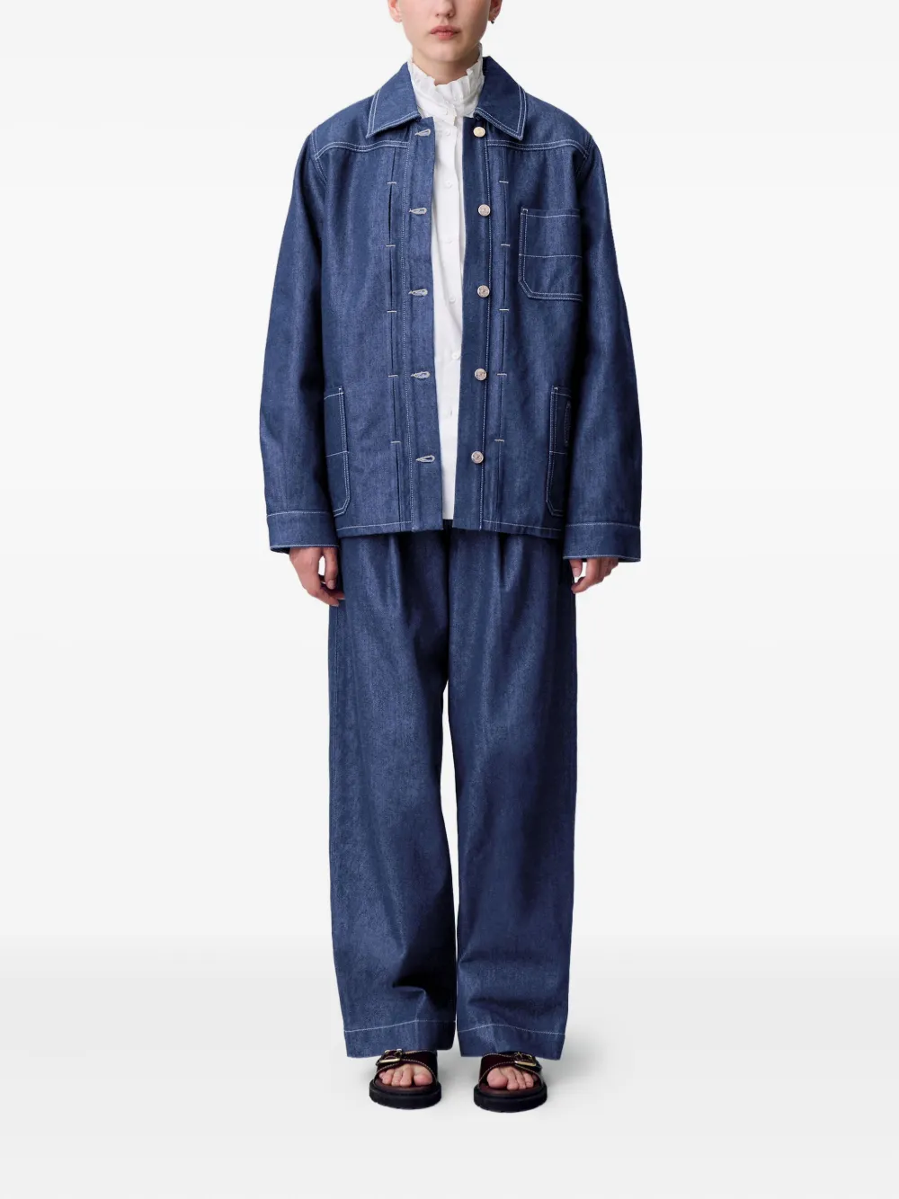 Claudie Pierlot embroidered-pocket denim jacket | Denim Jackets | Image 2