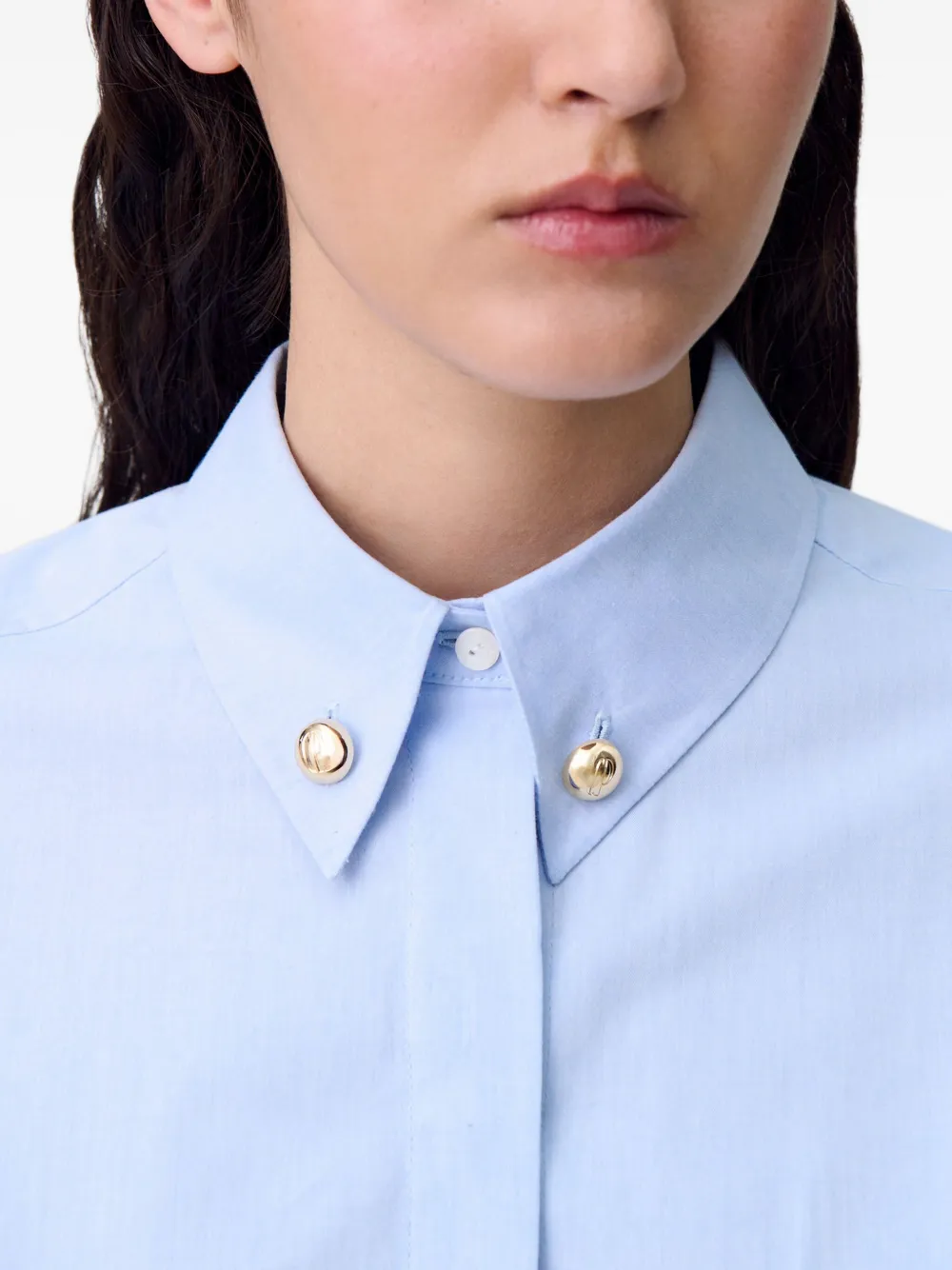 Claudie Pierlot button-detail shirt Blauw