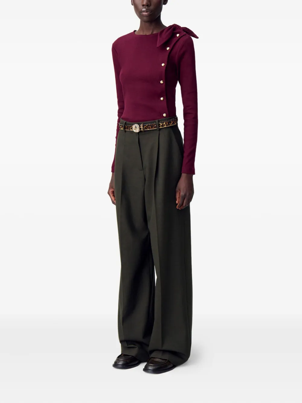 Claudie Pierlot Shirt met strikdetail Rood