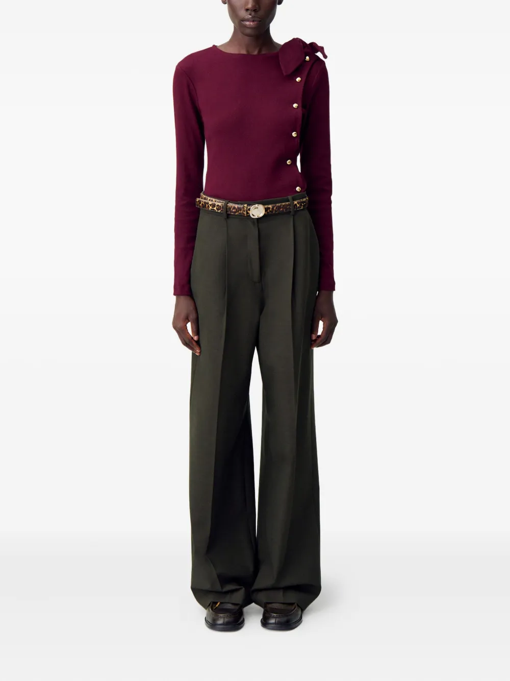 Claudie Pierlot bow-detail blouse - Rood